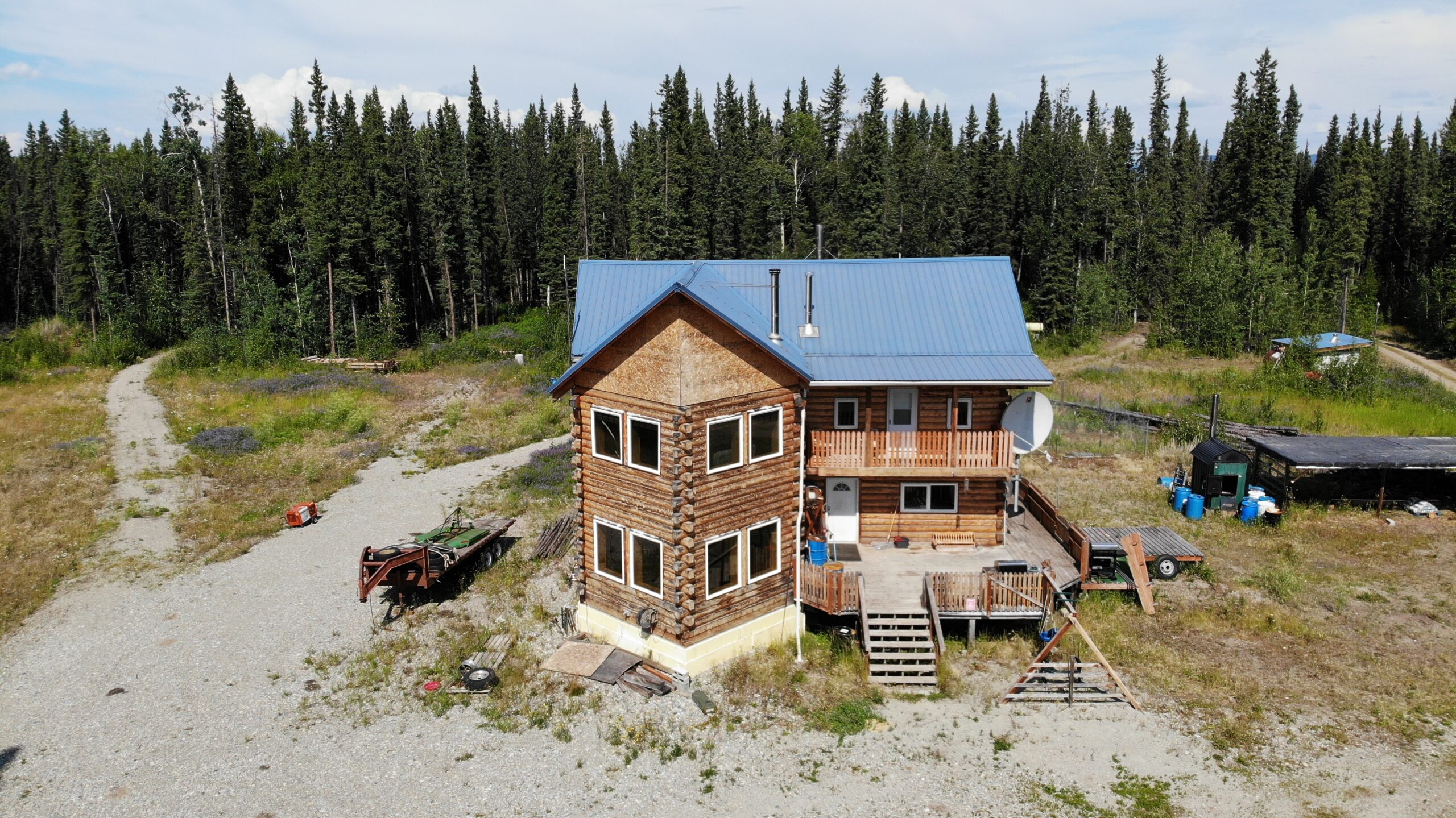 Home For Sale Delta Junction, Log House, 160 Acre Hay Farm