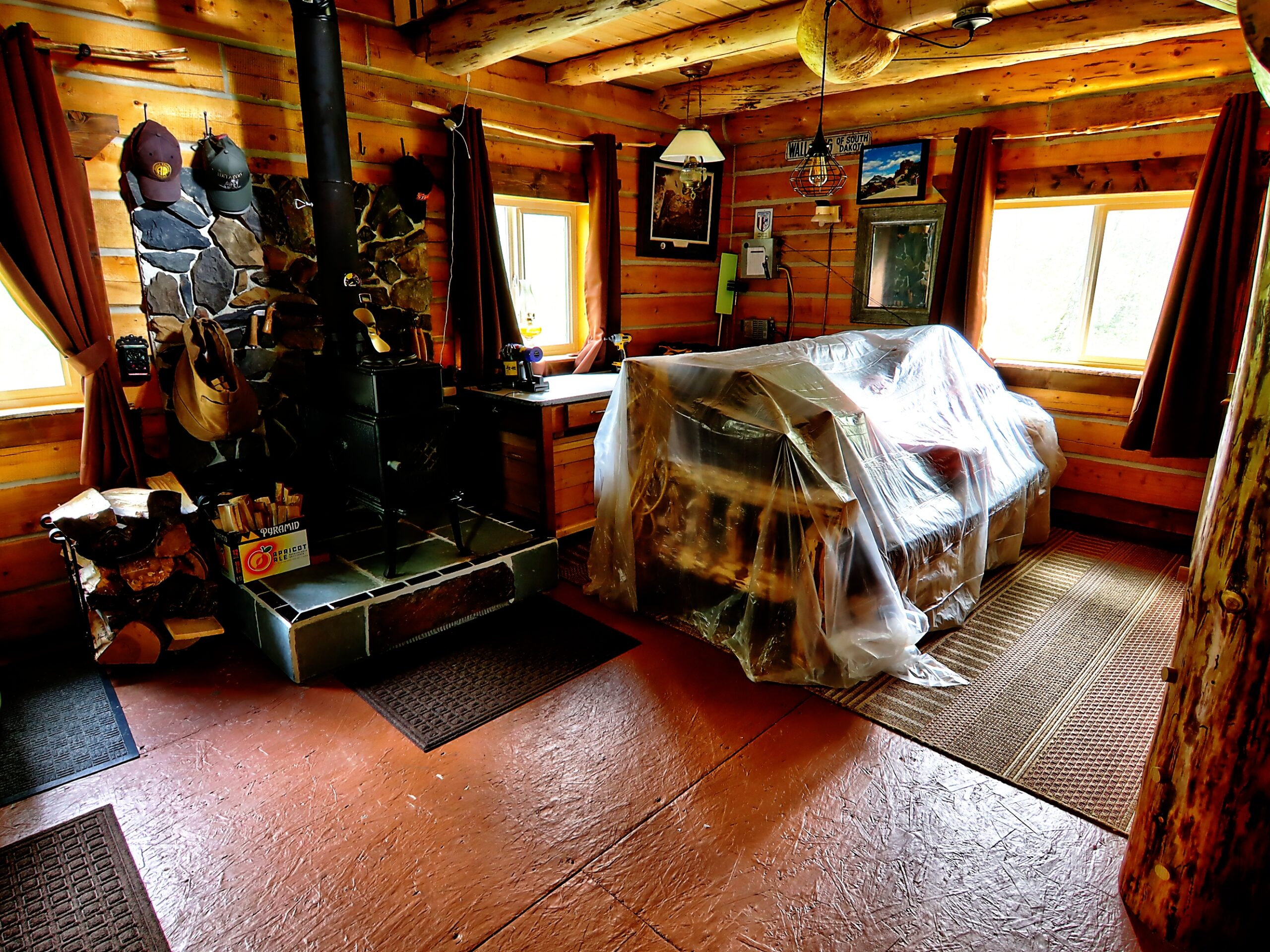 Remote Log Cabin for Sale on 5 Acres in Talkeetna Alaska