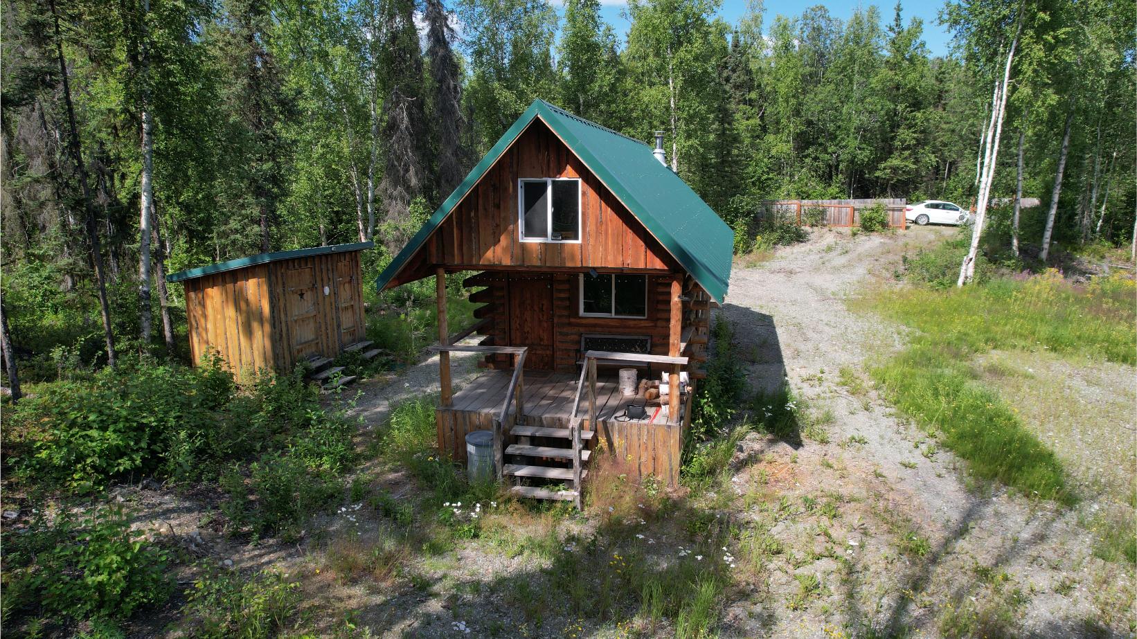 Featured image for “Cute Log Cabin Mountain Views on 1.6 Acres, Houston Alaska $99,900 SOLD!”